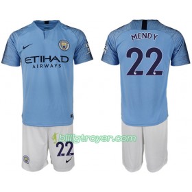 Billige Fotballdrakter Manchester City MENDY 22 Barn Hjemmedraktsett 2018/19 Kortermet